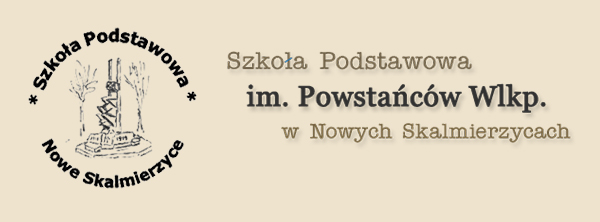Logotyp: Szkoła podstawowa im. Powstańców Wlkp. w Nowych Skalmierzycach