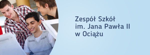 Logotyp: Zespół Szkół im Jana Pawła drugiego w Ociążu