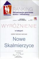Wyróżnienie za aktywizację sportową dzieci i młodzieży