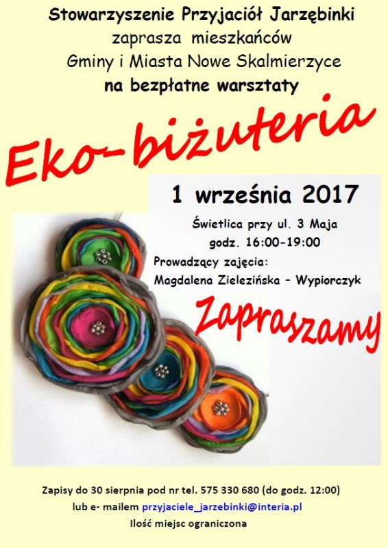 Zaproszenie na warsztaty z eko-biżuterii
